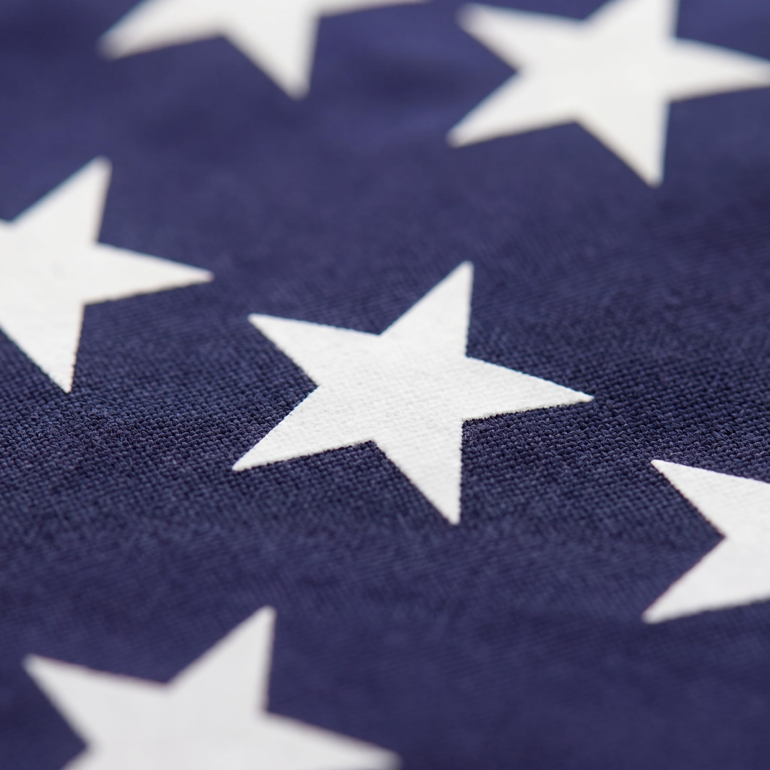 Fanfanwin close-up of embroidered American stars showing clear detail and durability