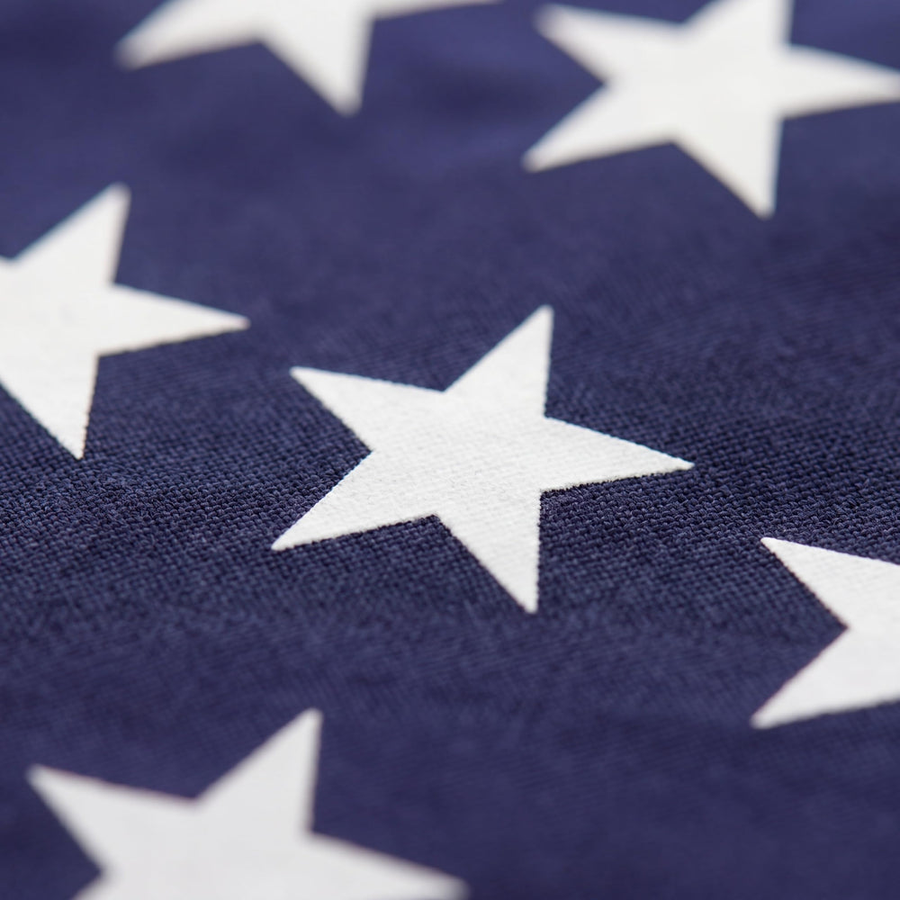 Fanfanwin close-up of embroidered American stars showing clear detail and durability