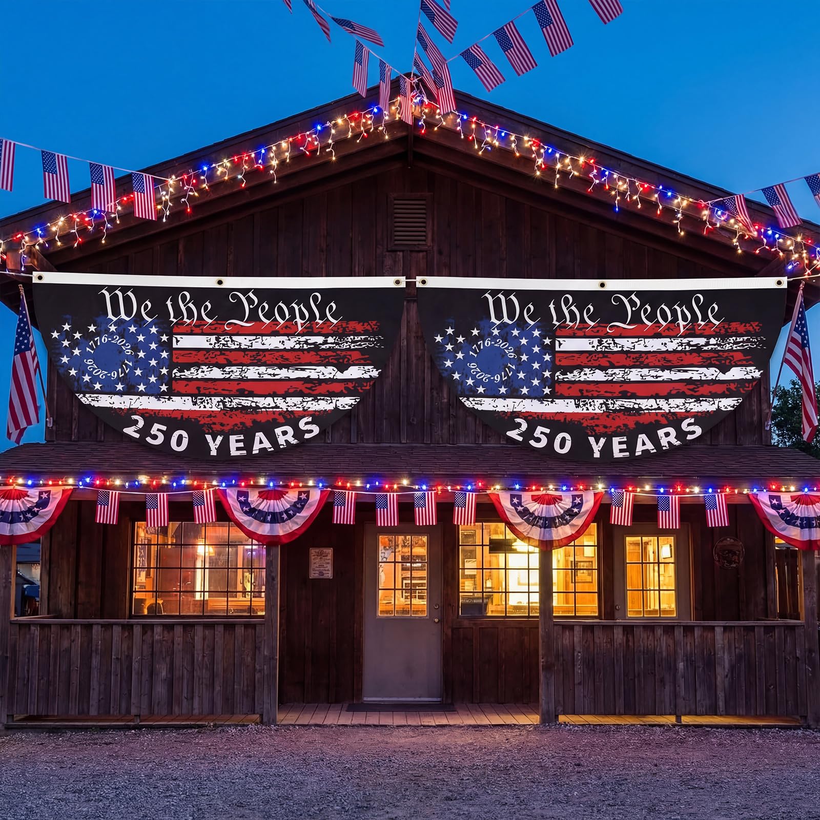 Fanfanwin evening lighting display showing how banners read clearly after dark