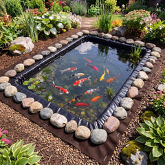 Fanfanwin installed underlayment in pond excavation boosting stability