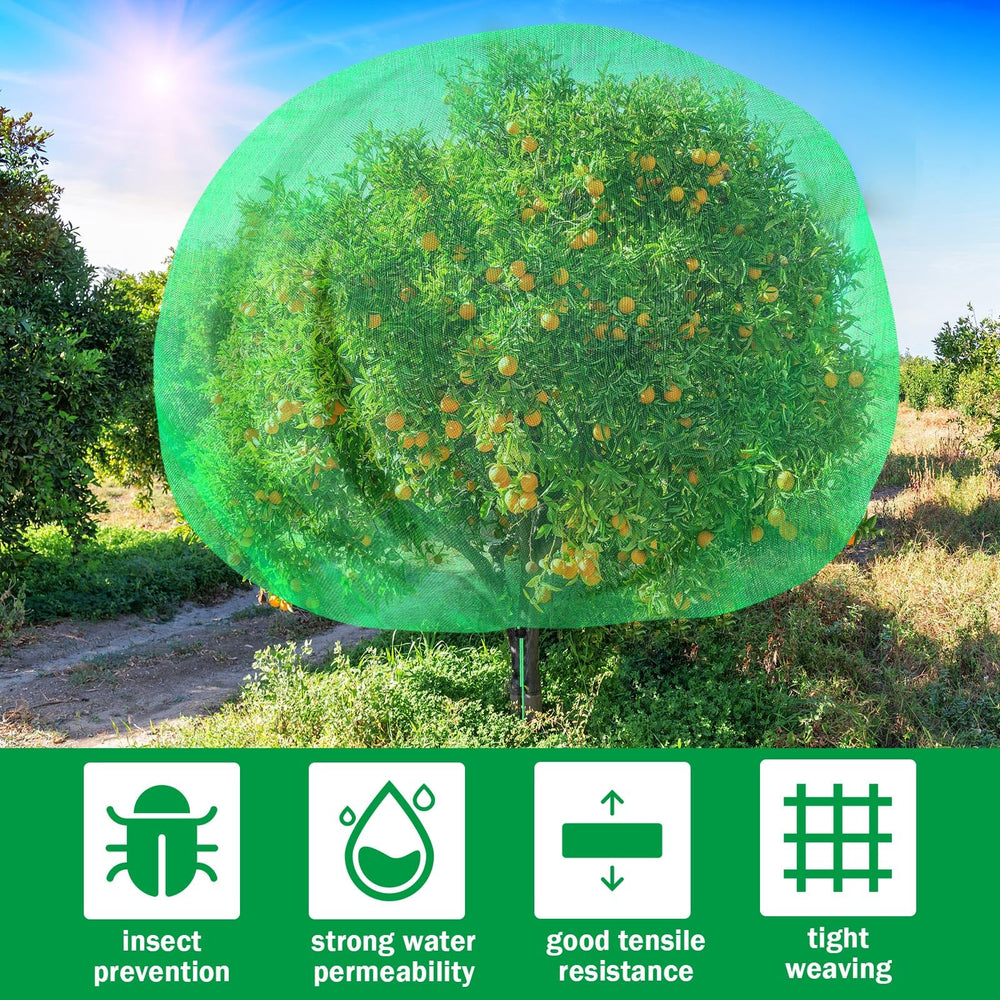 Fanfanwin net bag size comparison with person showing scale and coverage benefit