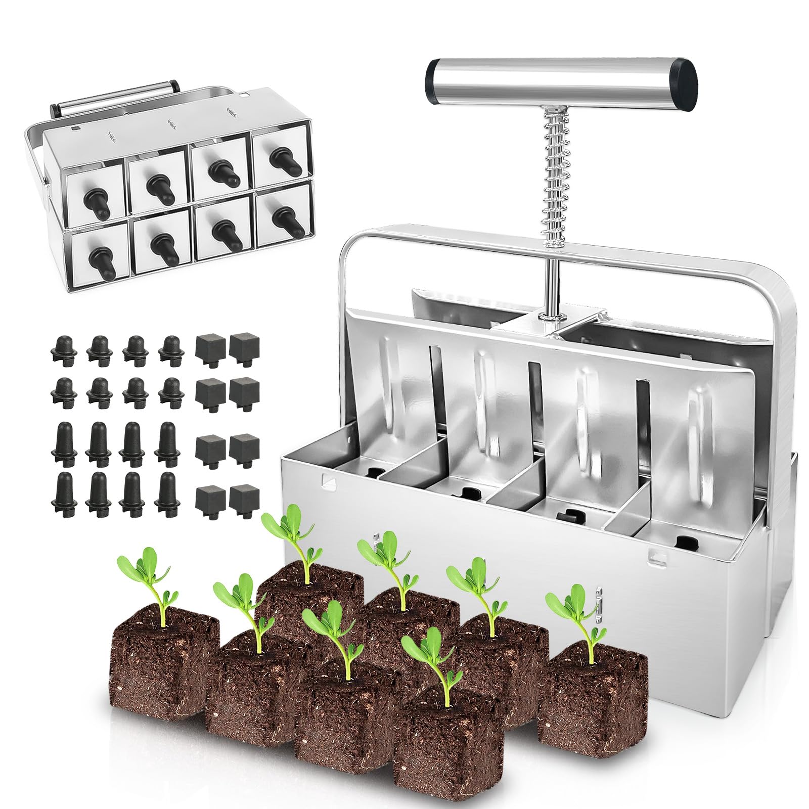 FANFX front view soil blocker showing compact durable design and easy grip