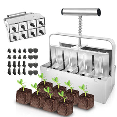 FANFX front view soil blocker showing compact durable design and easy grip