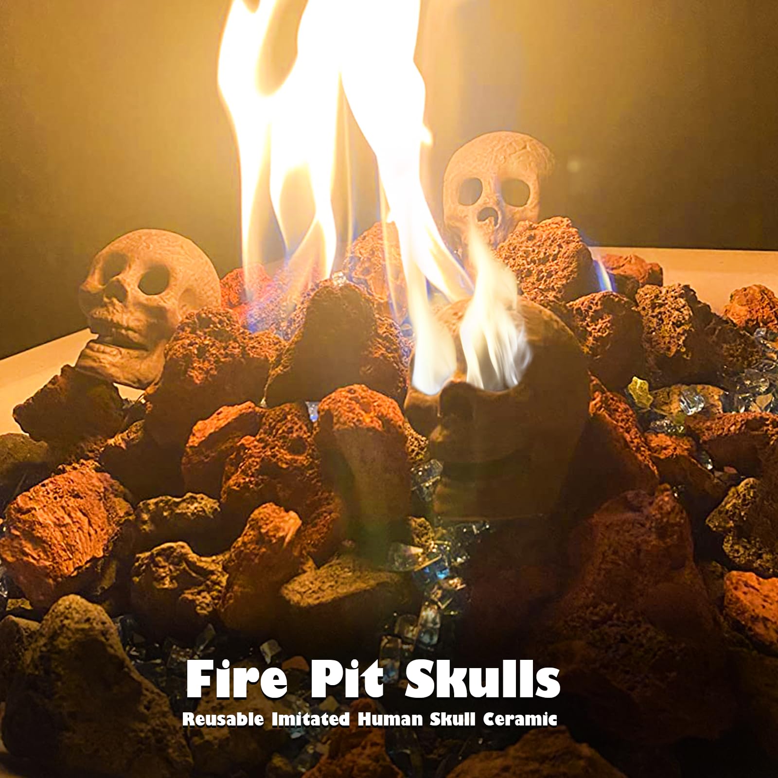 FANFX skull eye-socket flame detail demonstrating internal glow and spooky effect