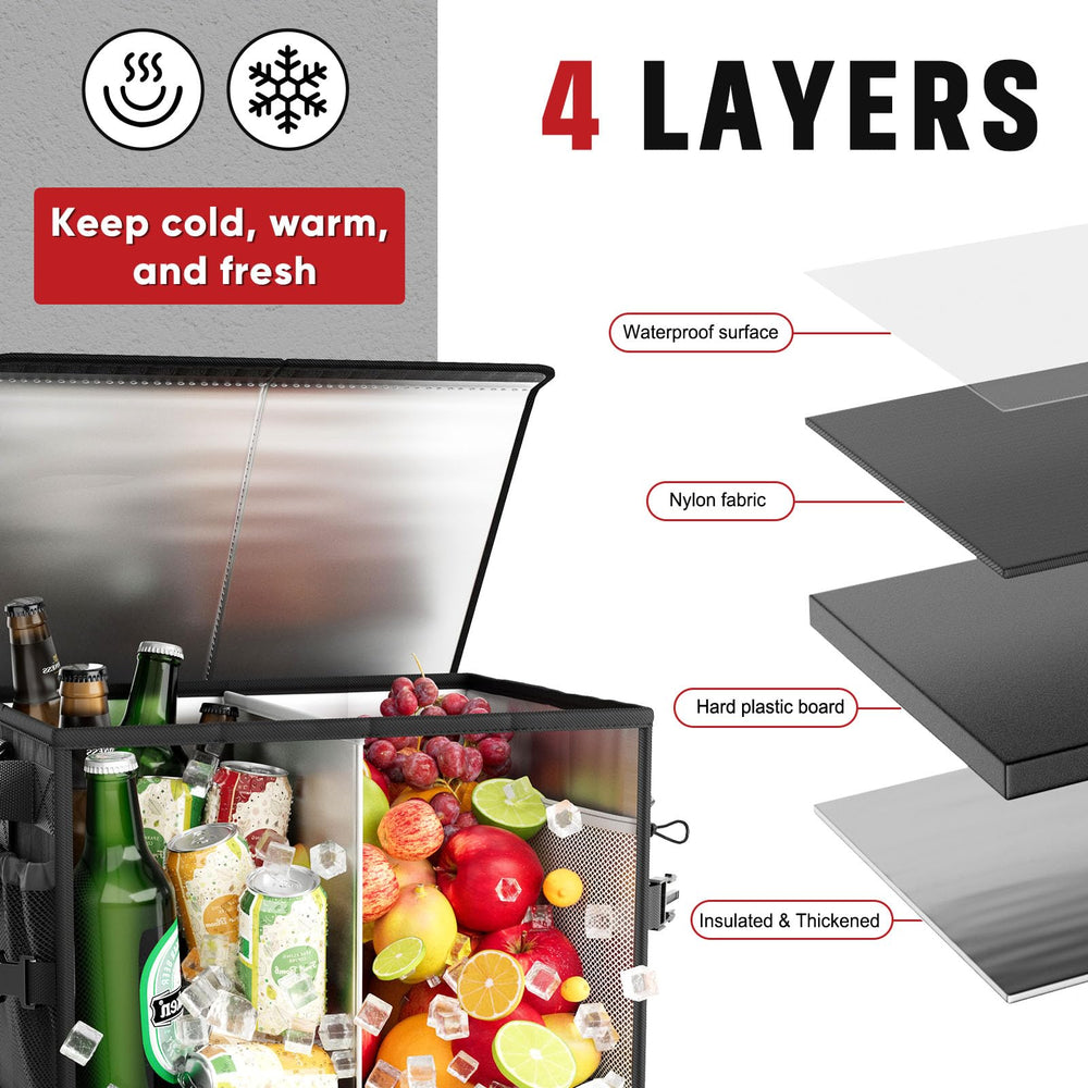 FANGSUN open top showing aluminum-coated insulated interior for temperature control