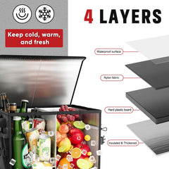 FANGSUN open top showing aluminum-coated insulated interior for temperature control