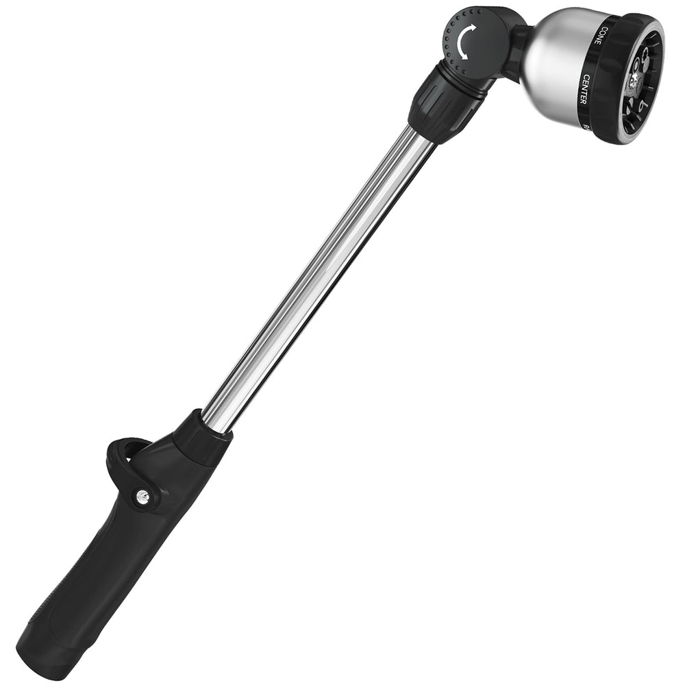 FANHAO front view of 16-inch metal watering wand shows sturdy build and ready-to-use benefit