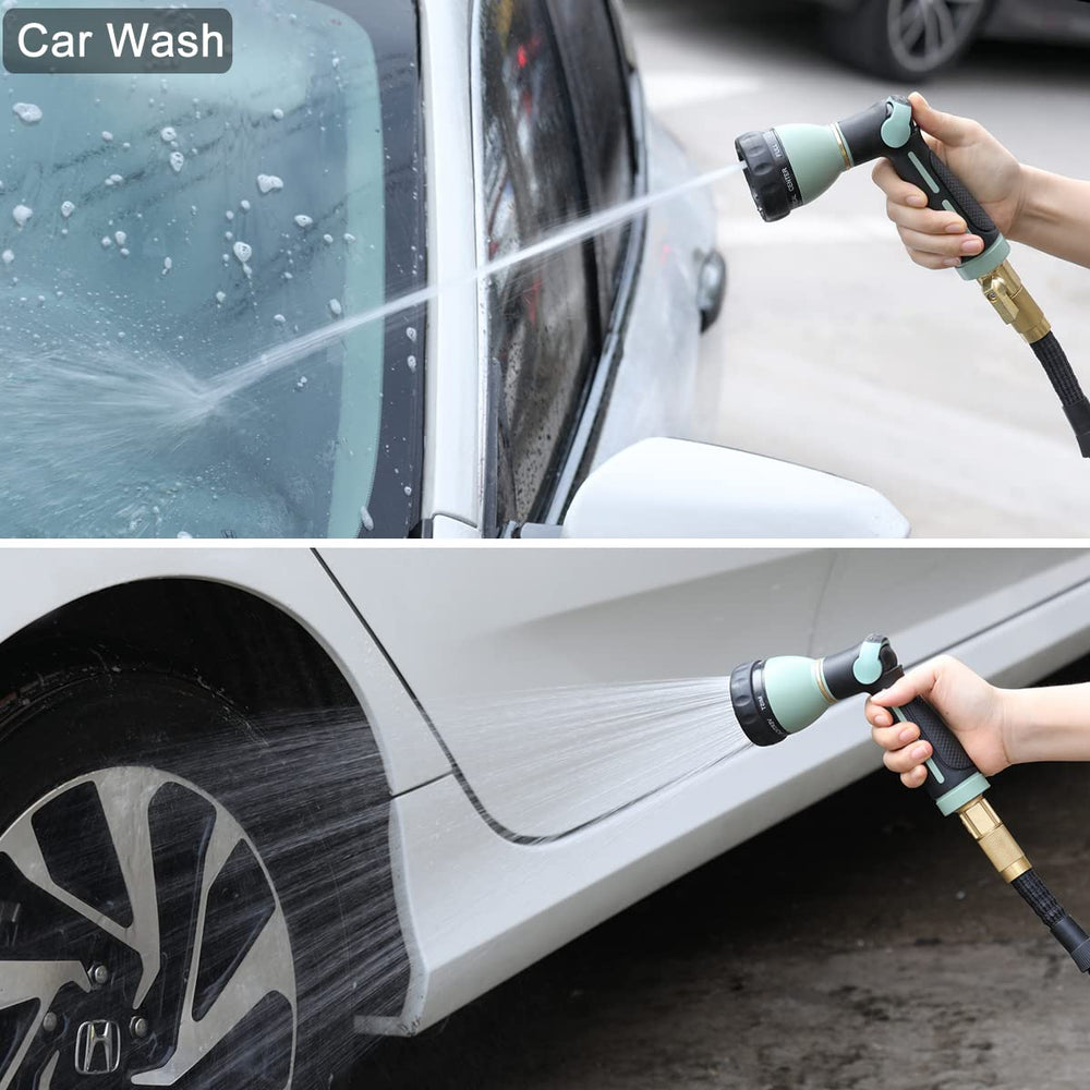 FANHAO nozzle in use watering garden illustrating comfortable operation benefit