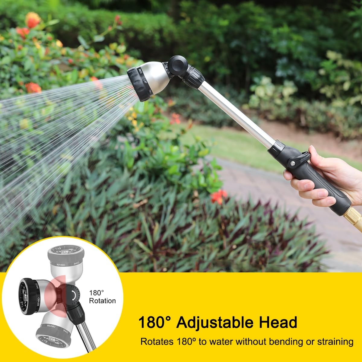 FANHAO wand beside hand for scale showing comfortable reach and maneuverability benefit