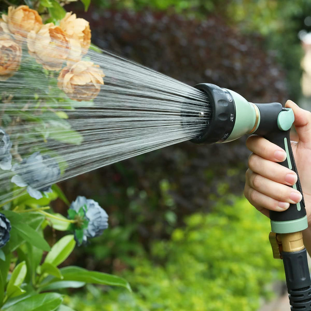 FANHAO size comparison beside hose showing compact durable design benefit