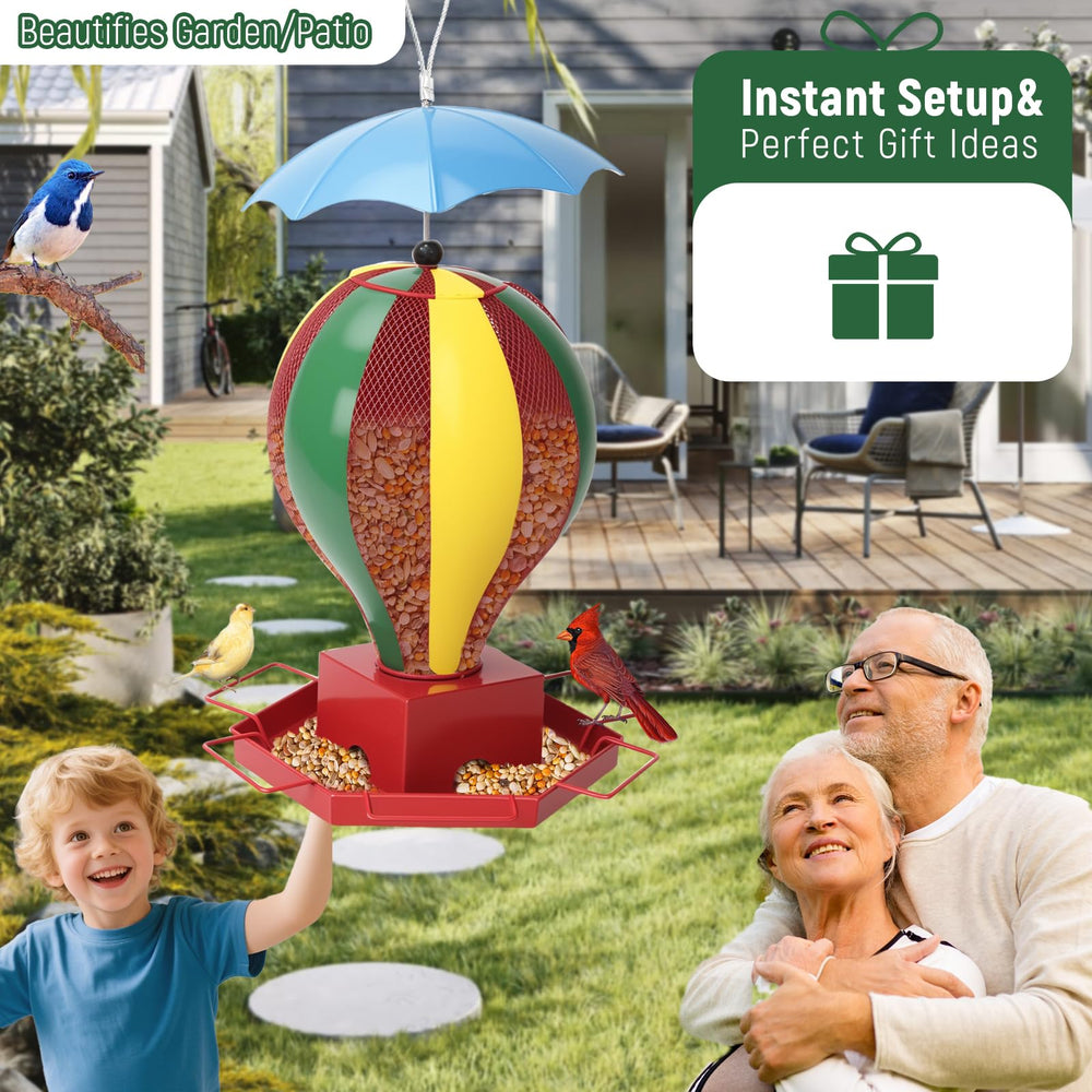 Fanosy smooth dome top that discourages squirrels and protects seed