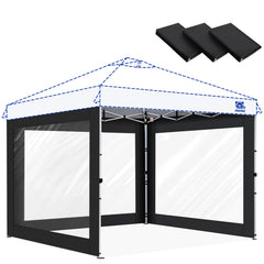 FANPAT front view of clear sidewall showing full coverage and light