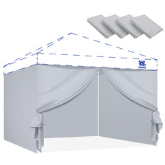 FANPAT front view assembled sidewalls showing full coverage and improved shelter