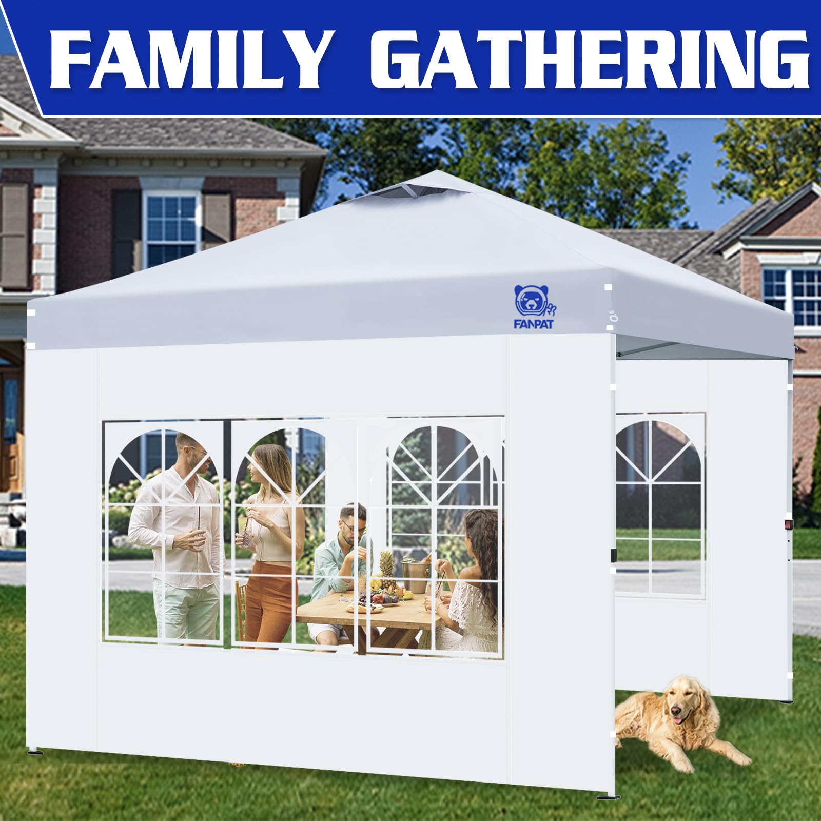 FANPAT three sidewalls folded compactly in storage, portable and space-saving