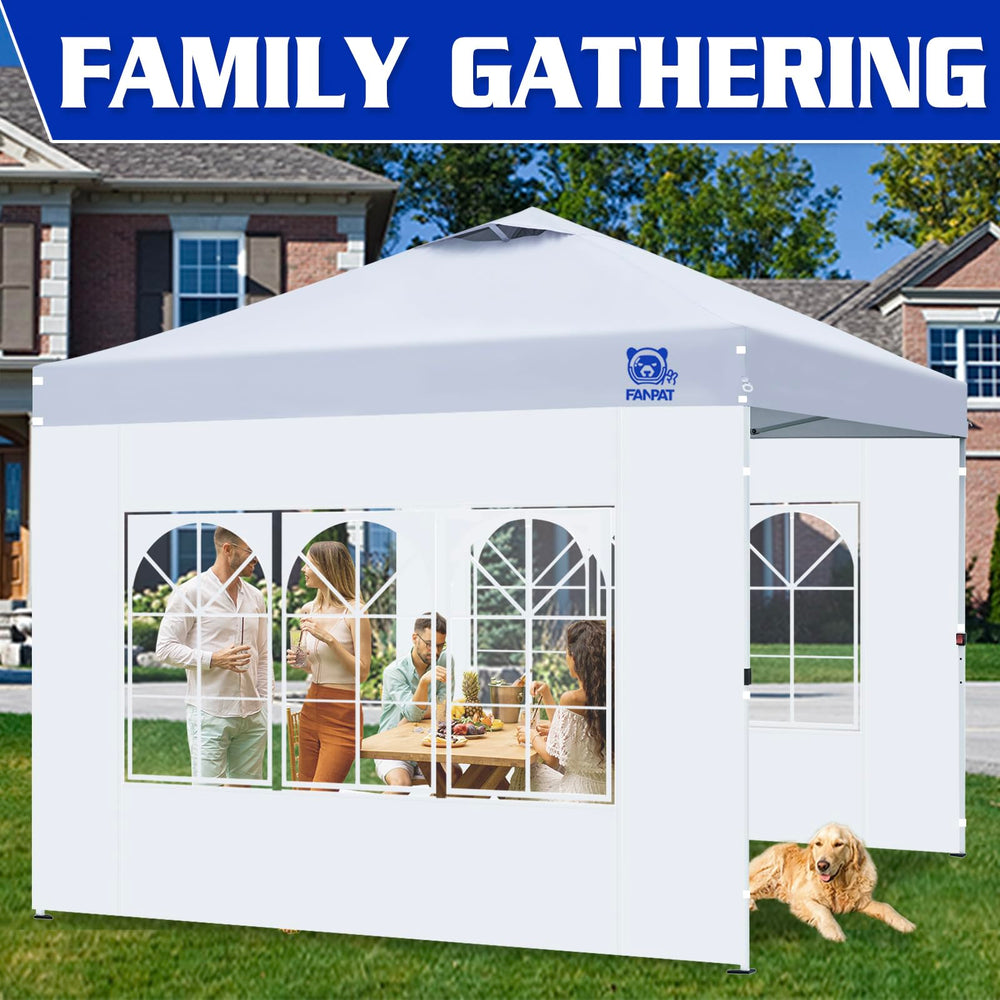 FANPAT three sidewalls folded compactly in storage, portable and space-saving