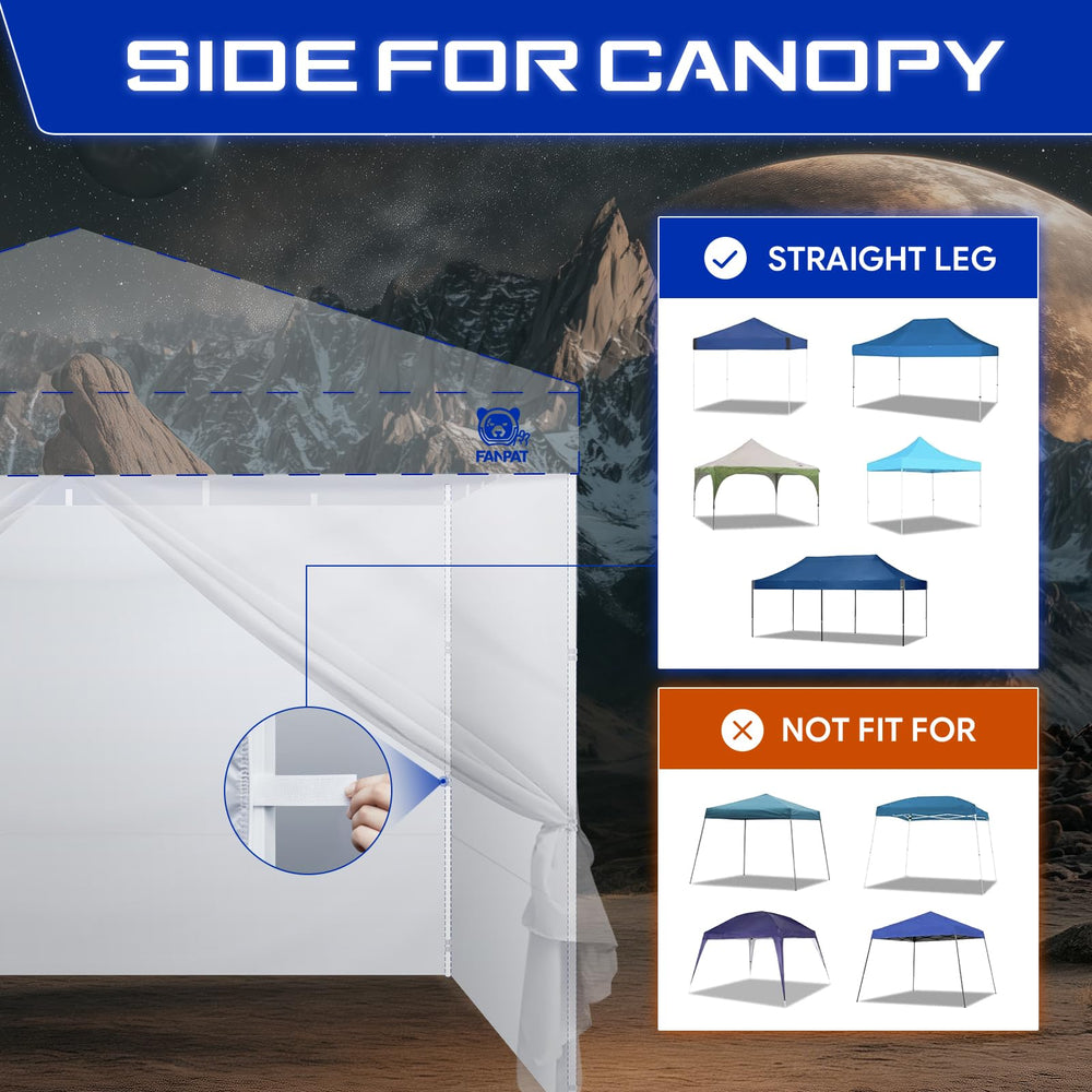 FANPAT panel full-height measurement illustrating 120x86 inches coverage