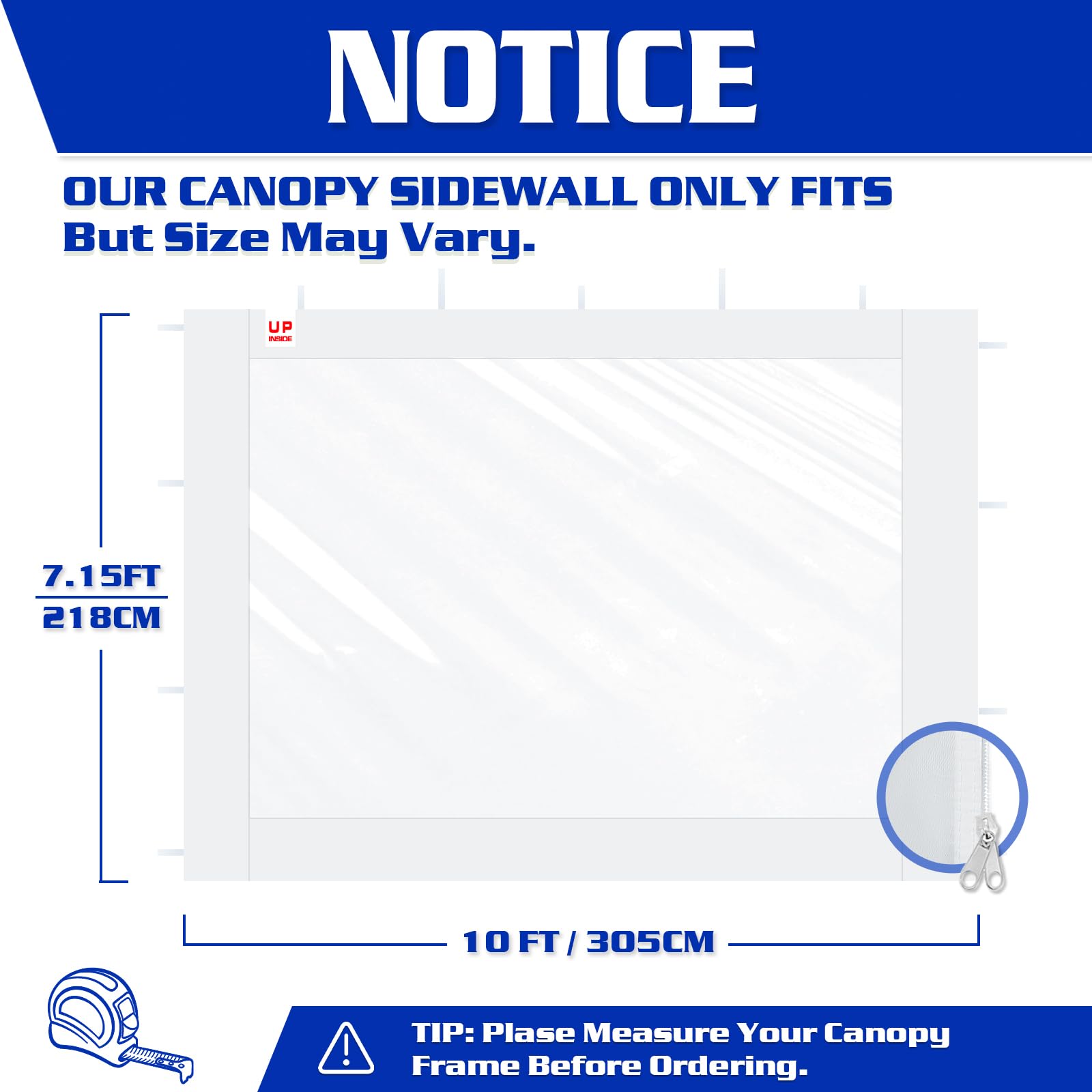 FANPAT sidewall installed on market booth showing product visibility and coverage