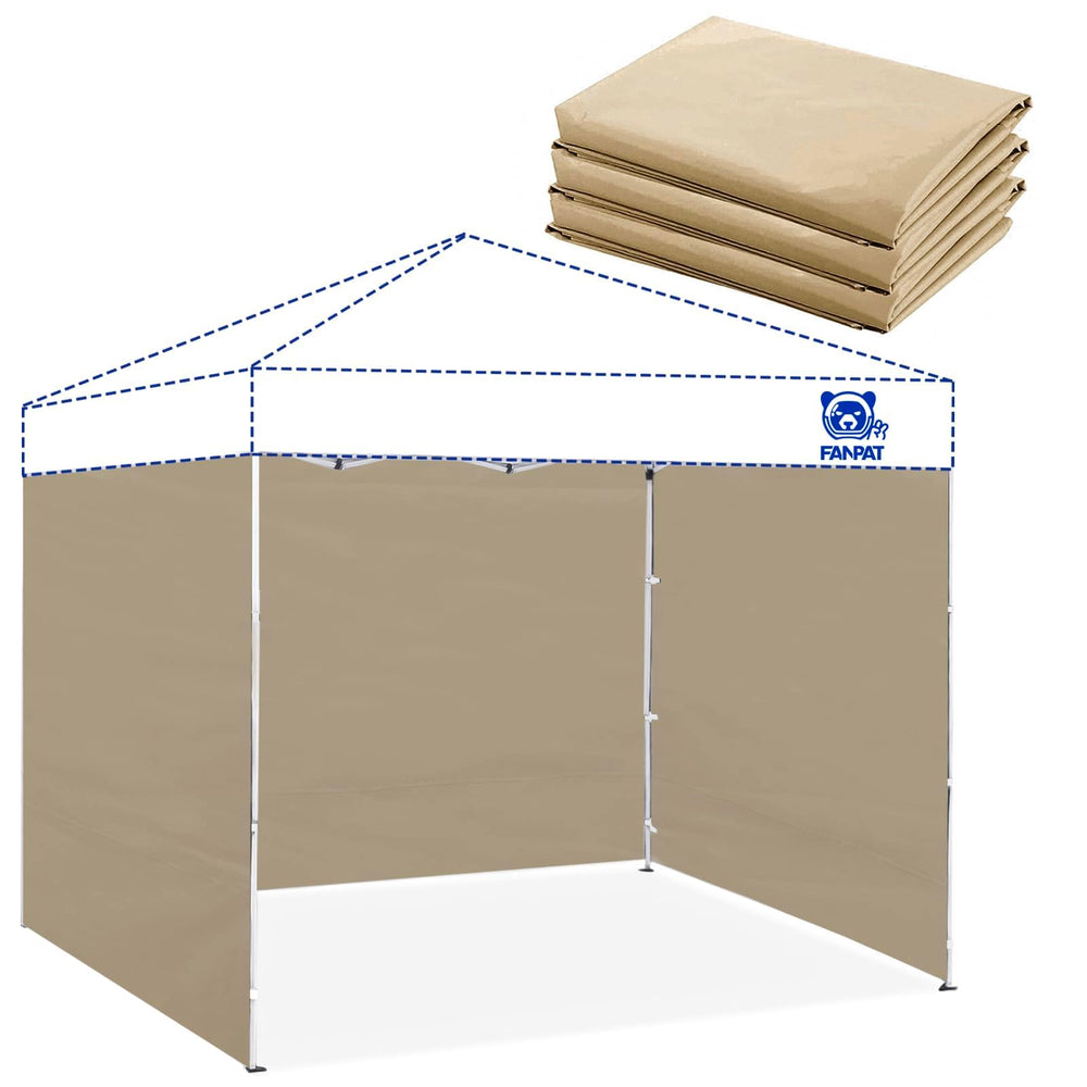 FANPAT khaki front view showing full panel and coverage benefit