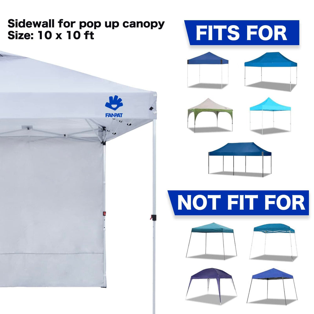 FANPAT sidewall next to a person showing scale and full-height coverage