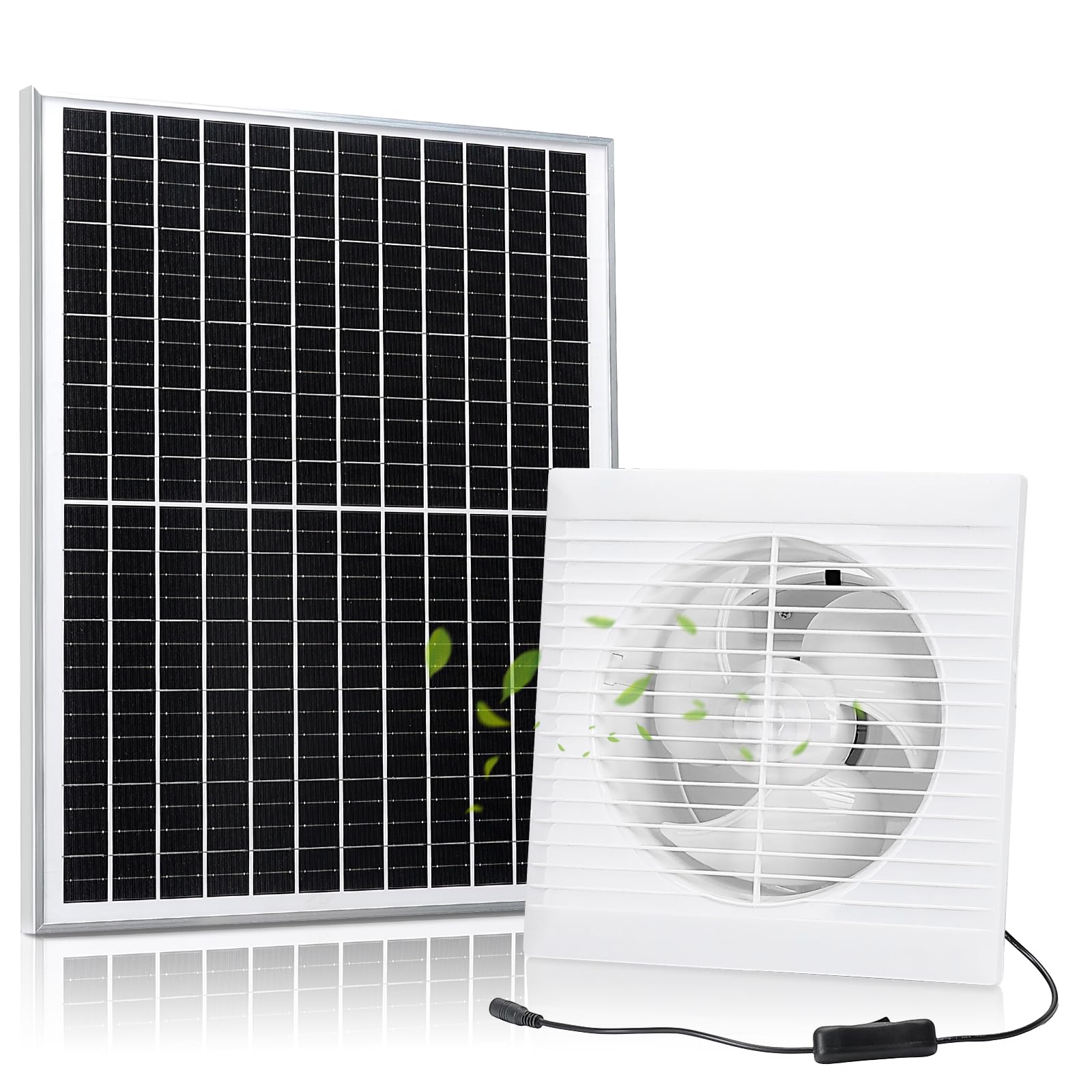 Fanspex front view of fan and panel showing compact integrated kit benefit
