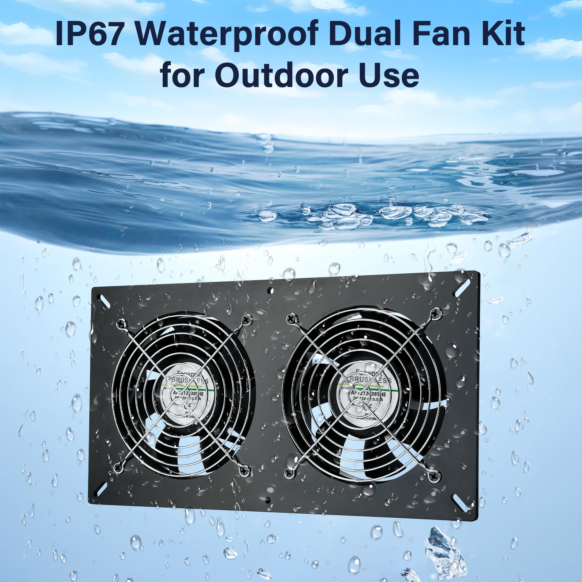 Fanspex ventilador frontal en funcionamiento para ventilación rápida