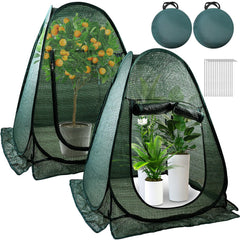 Fantang front view of tent open showing protection and shade