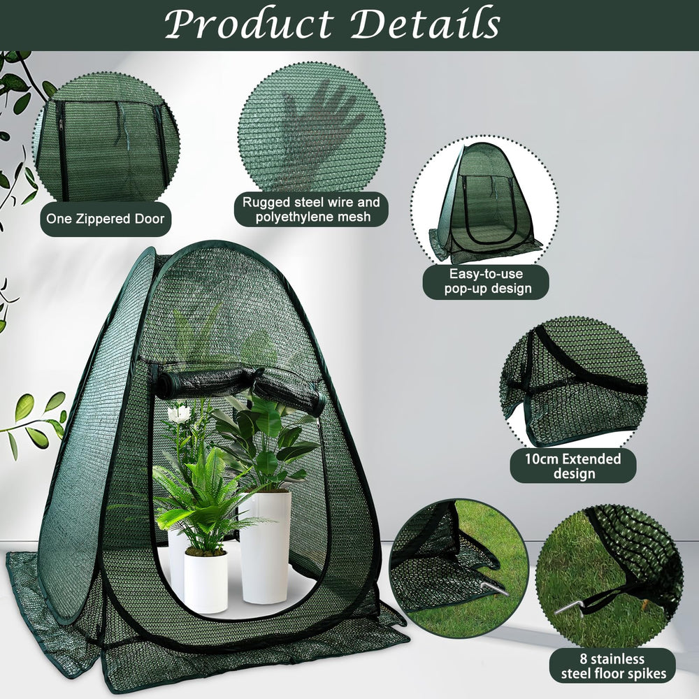 Fantang tent zipper door open for easy plant access and care