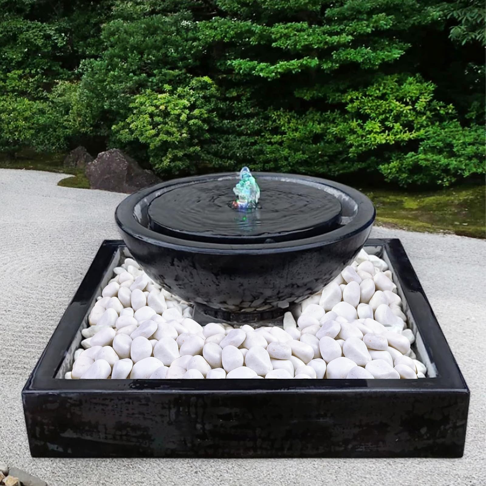 FANTIAN pebbles filling a glass vase and candleholder for elegant home décor
