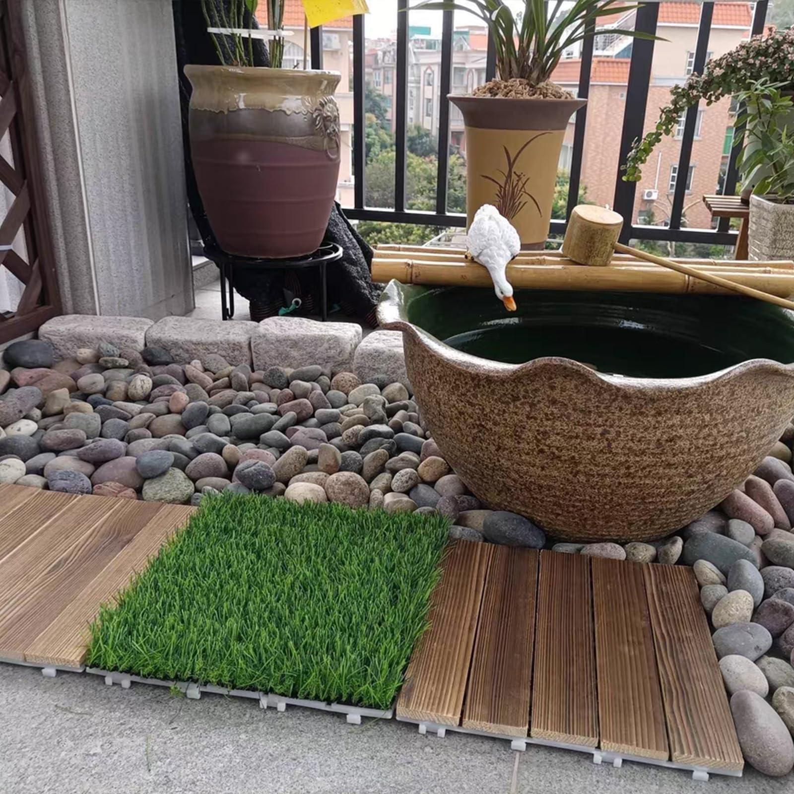 FANTIAN stones surrounding a firepit adding heat-resistant border