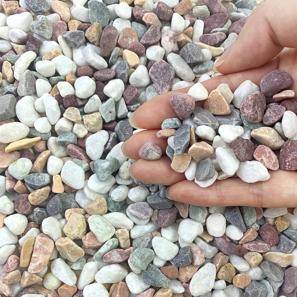 FANTIAN front of bag showing 10 lb colorful pea gravel and product labeling benefits