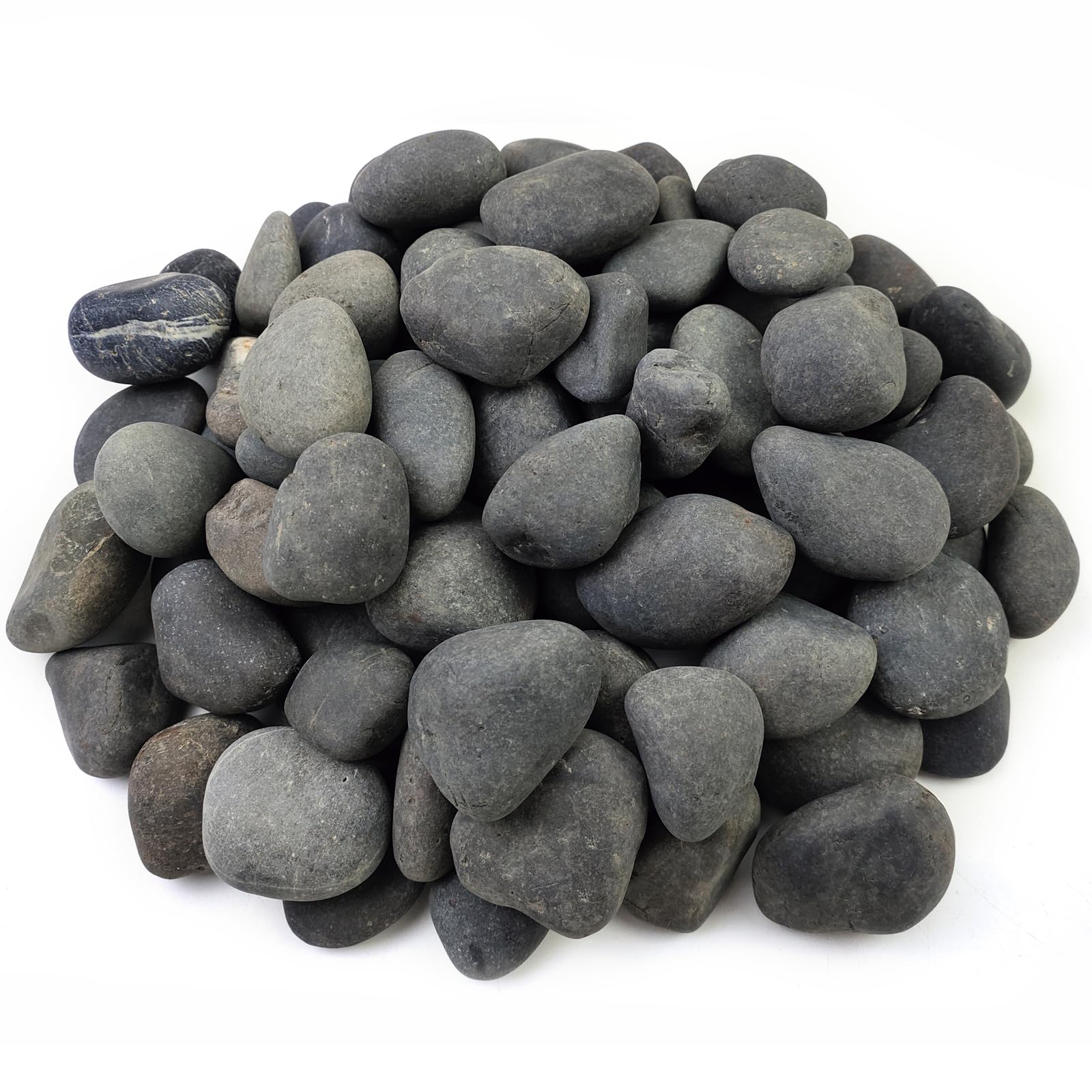 FANTIAN front packaging of 20 lb black pebbles showing product weight and size benefit