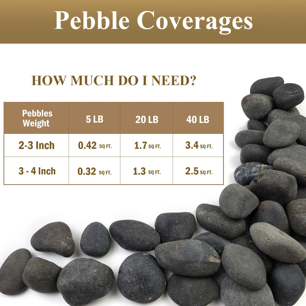 FANTIAN pebbles in a planter highlighting moisture retention and neat appearance benefit
