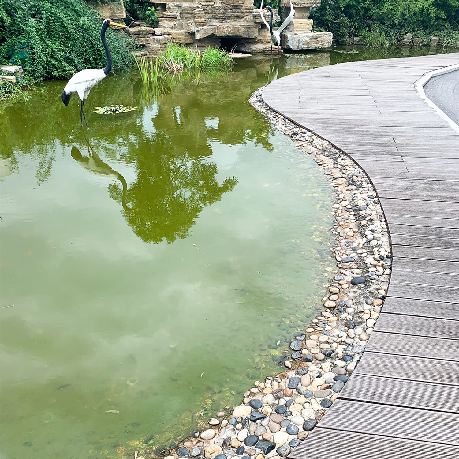 FANTIAN pebbles laid on a garden pathway offering comfortable barefoot walking