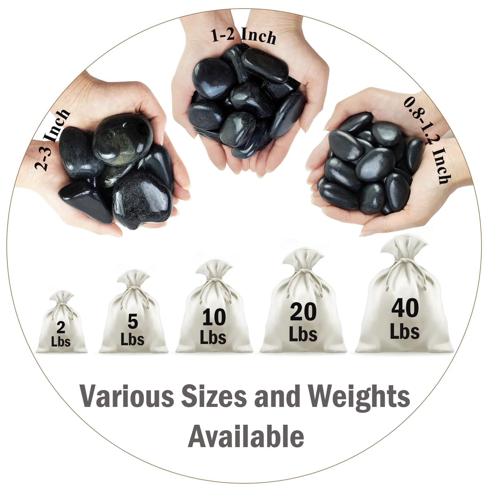 FANTIAN size comparison with hand holding rock, easy-to-handle 2–3 inch