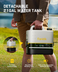 Fanttik NB10 detachable 2.1 gal tank open for easy filling and spill prevention