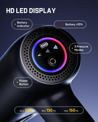 Fanttik NB10 HD LED display closeup showing mode and battery status