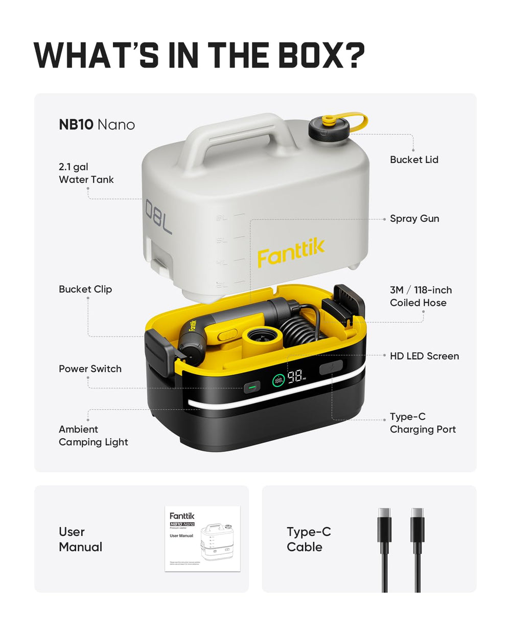 Fanttik NB10 next to a backpack for scale illustrating compact transportability