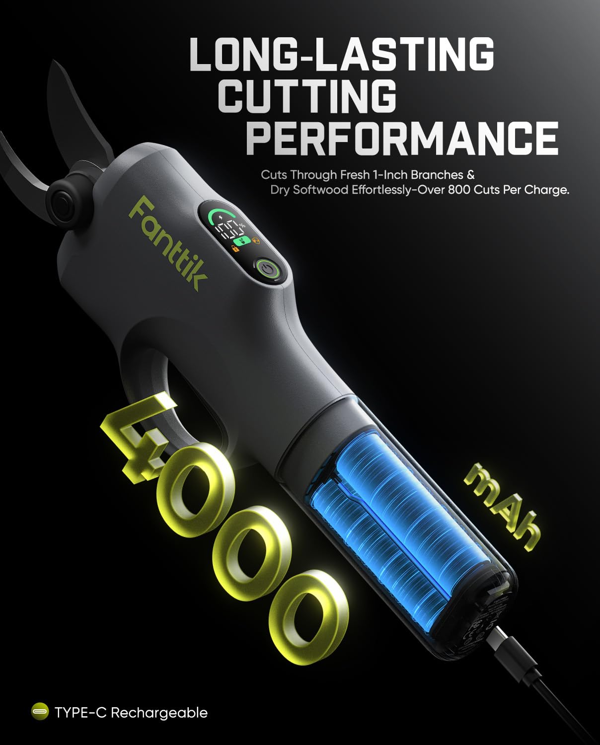 Fanttik Y10 Pro pruning a rose bush showcasing efficient, clean flower cuts