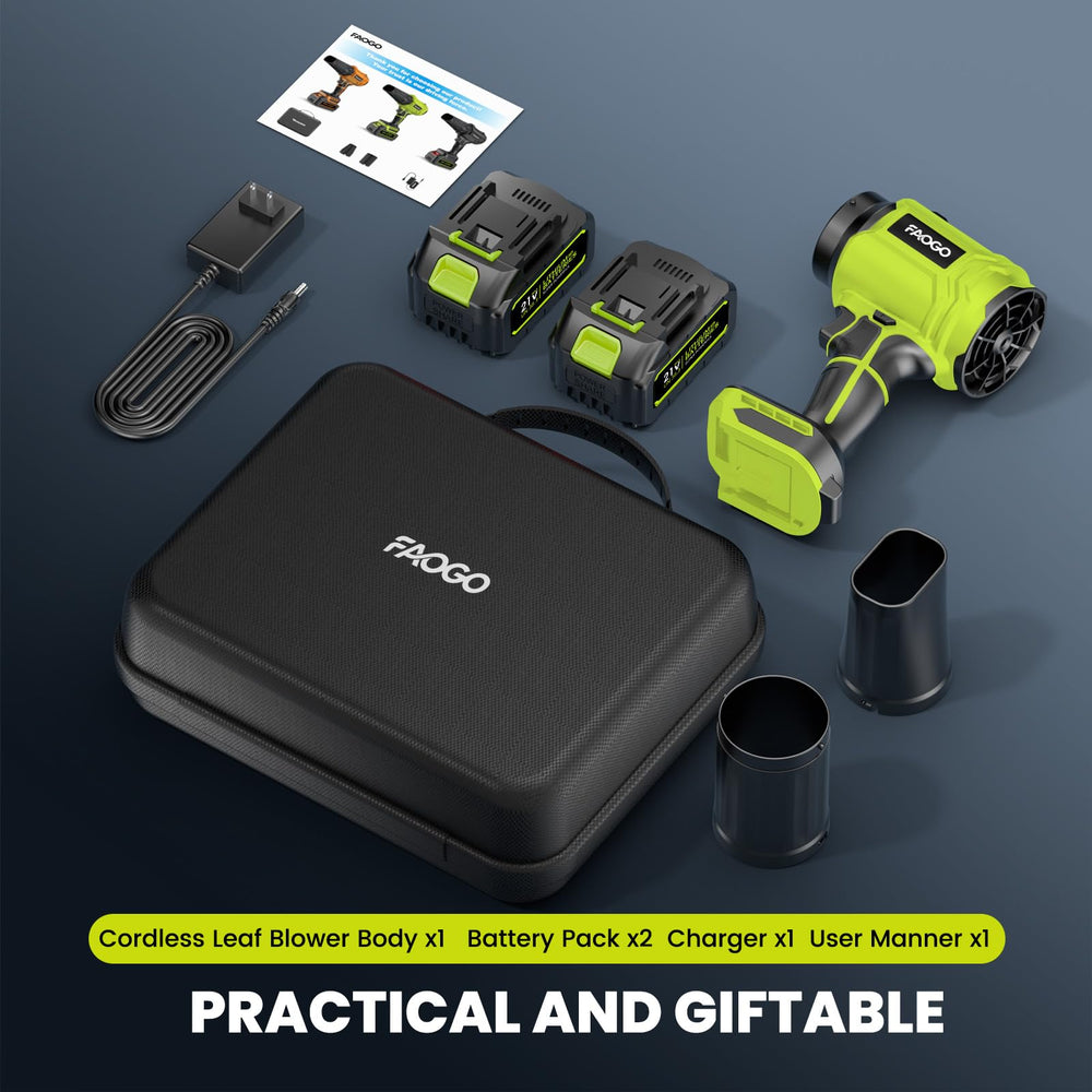 FAOGO held in one hand to show compact size and comfortable control
