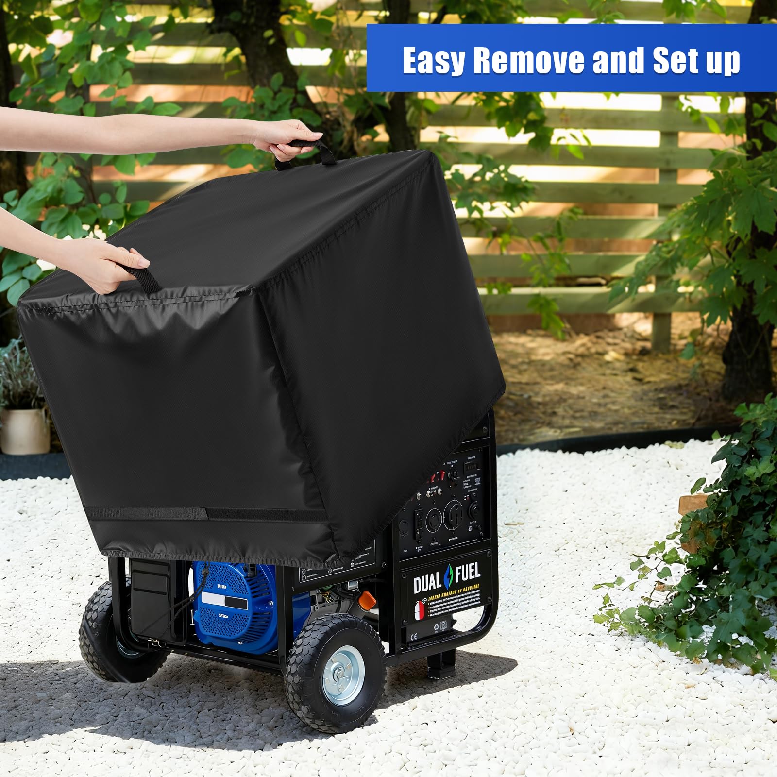 Farafox covered generator with side access for easy maintenance benefit