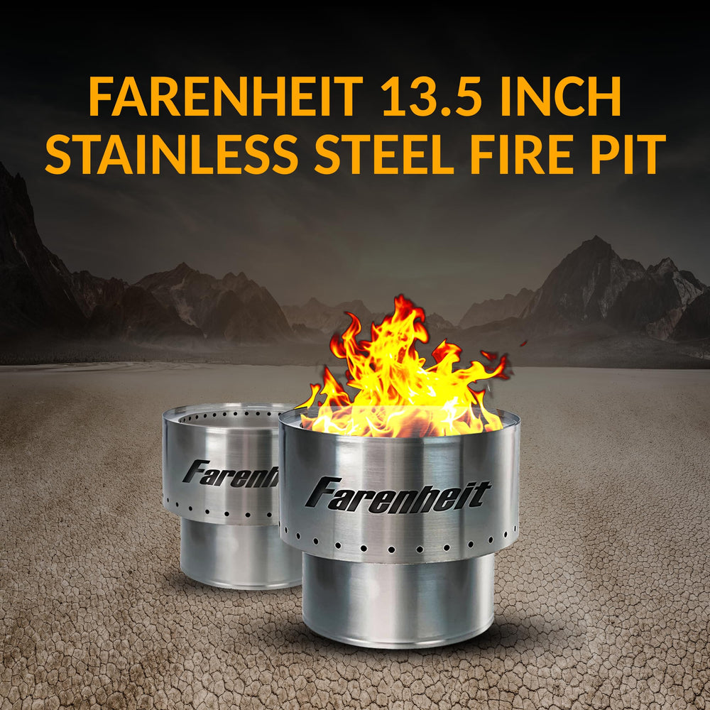 Farenheit detailed view of grate and ash tray enabling easier cleanup and efficient airflow