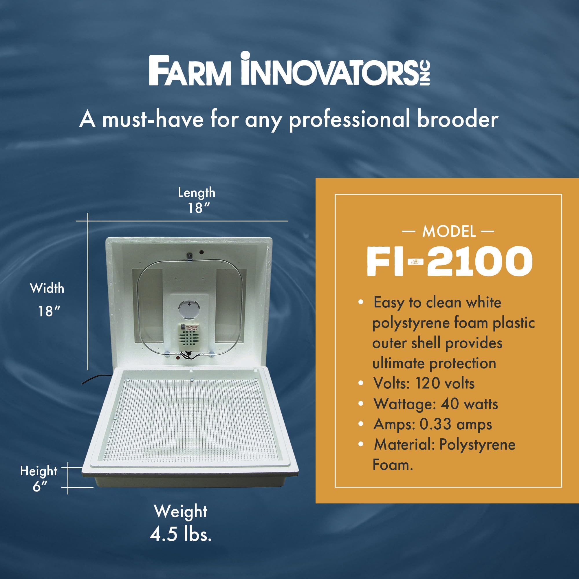 Farm Innovators 2100 hygrometer and solid-state controls showing benefit of stable temperature reading