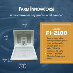 Farm Innovators 2100 hygrometer and solid-state controls showing benefit of stable temperature reading