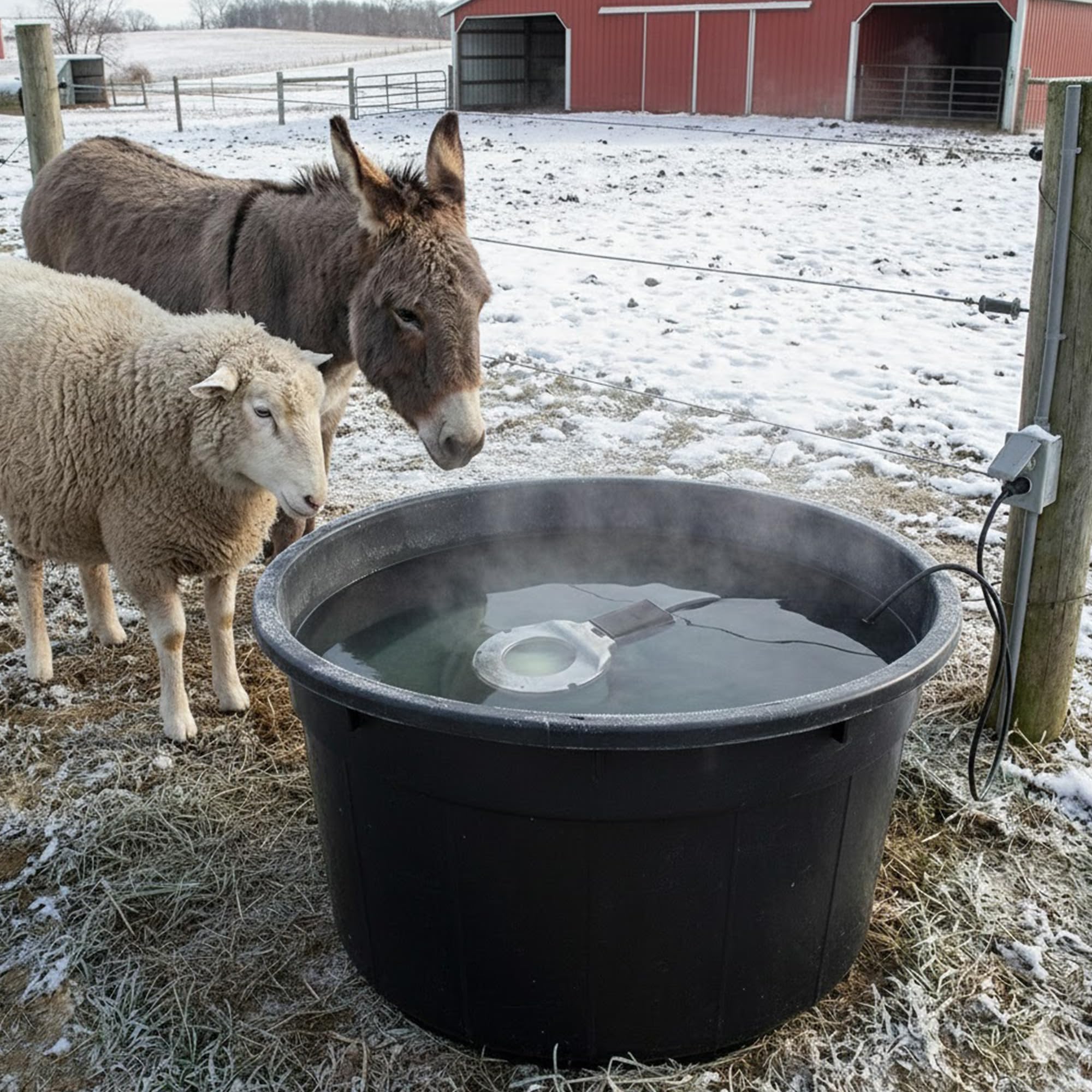 Farm Innovators size next to 5-gallon bucket to show scale and fit