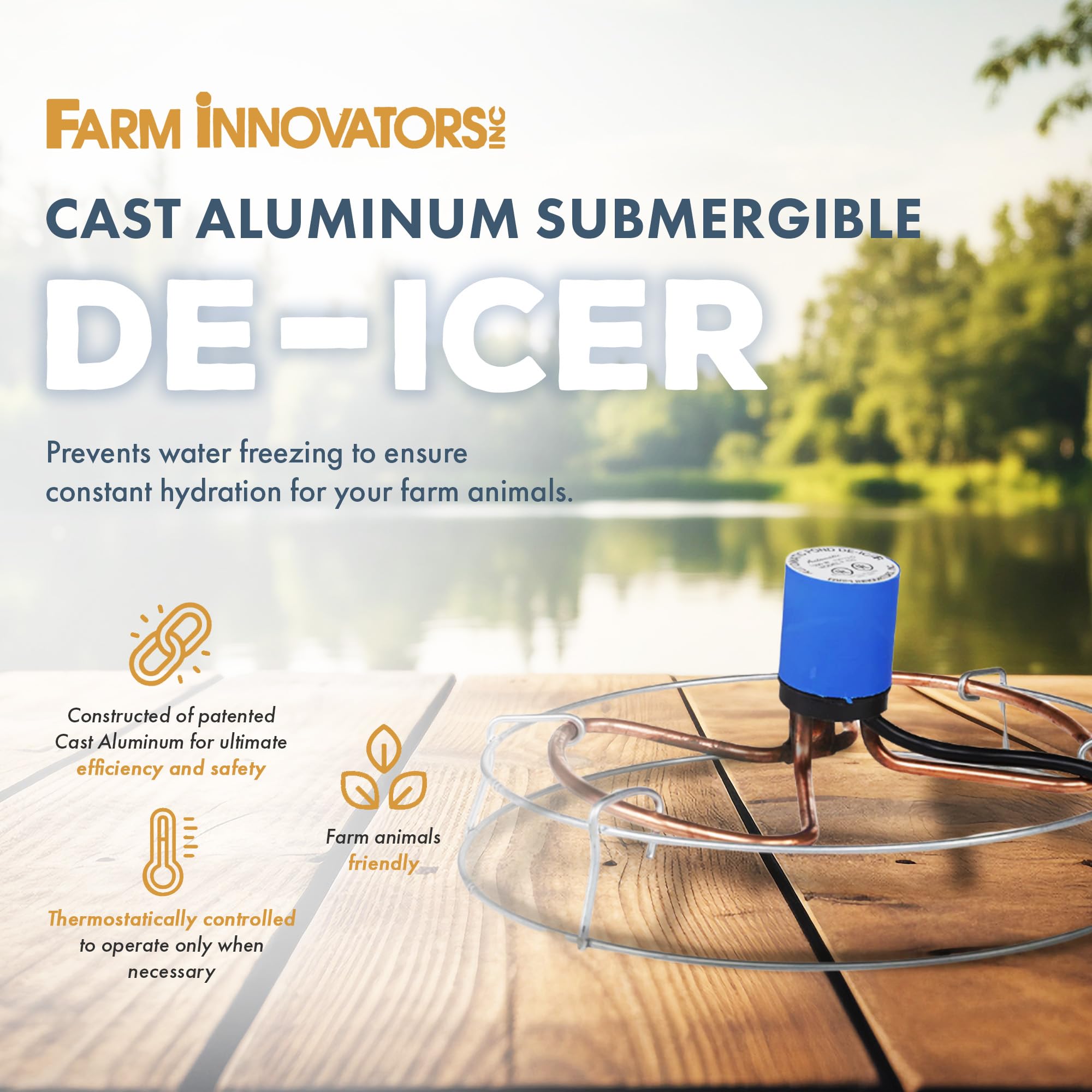 Farm Innovators cast aluminum close-up highlighting durable heat-conductive housing