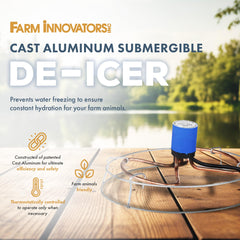 Farm Innovators cast aluminum close-up highlighting durable heat-conductive housing