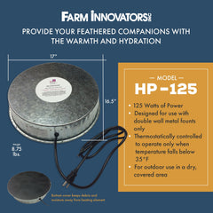 Farm Innovators heating element closeup highlighting protected heating surface