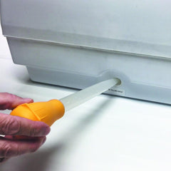 Farm Innovators EZ-fill water channels being refilled without opening lid for stable humidity