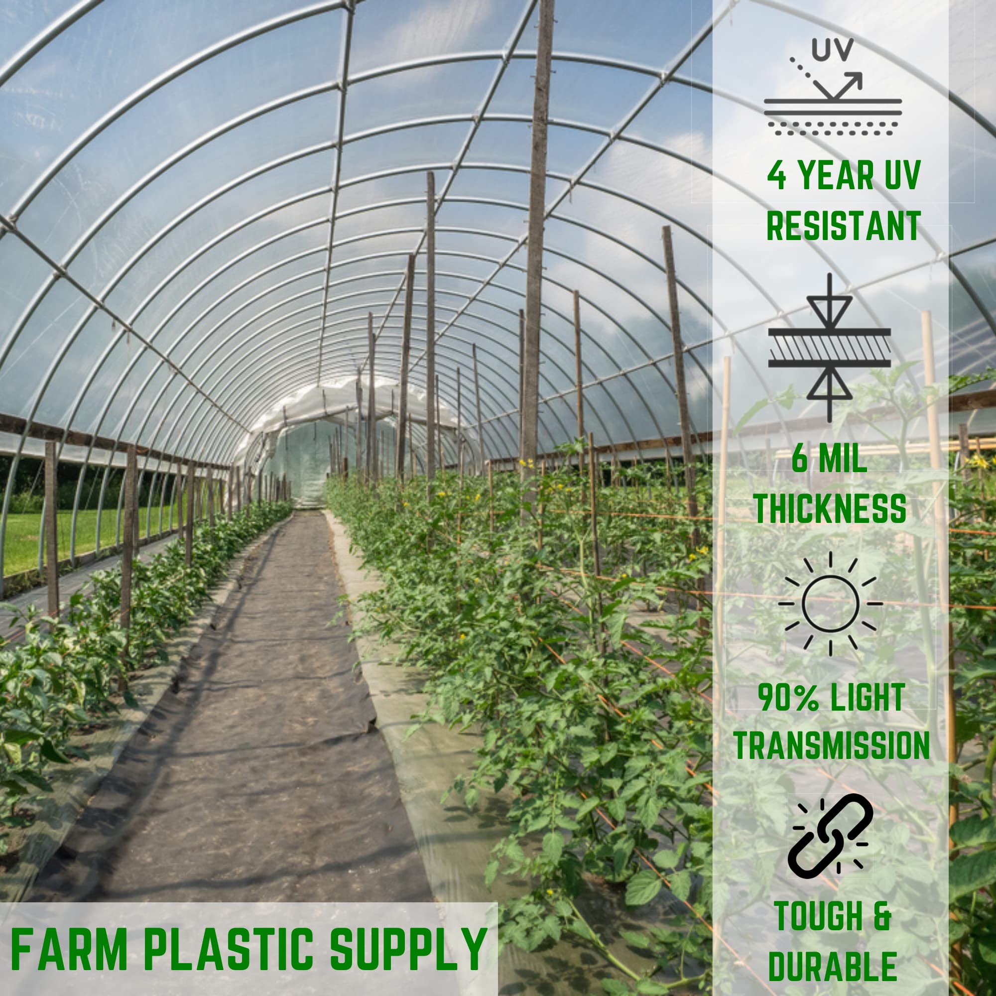 Farm Plastic Supply close-up of plastic texture showing tear resistance