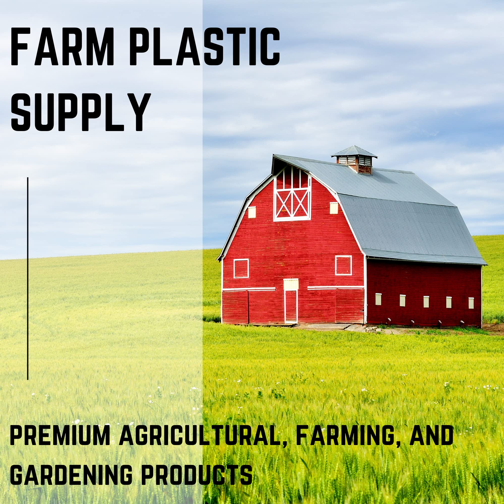 Farm Plastic Supply unrolled roll on ground showing easy handling and deployment